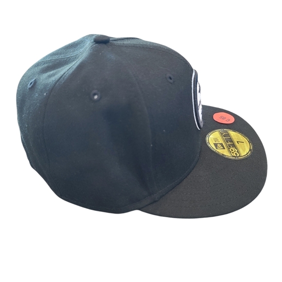 New Era Pittsburgh Steelers Black Basic 9FIFTY Enhanced Mens Snapback Hat Size 7 - Picture 5 of 8